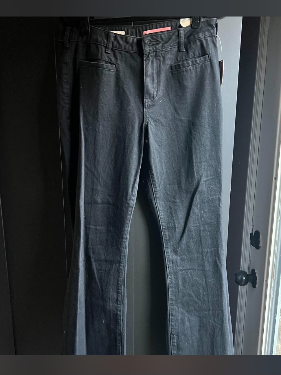 Pilcro Anthropologie Black Bootcut Jeans W/ Zipper Hem Sz 29 Nwt Msrp:$148